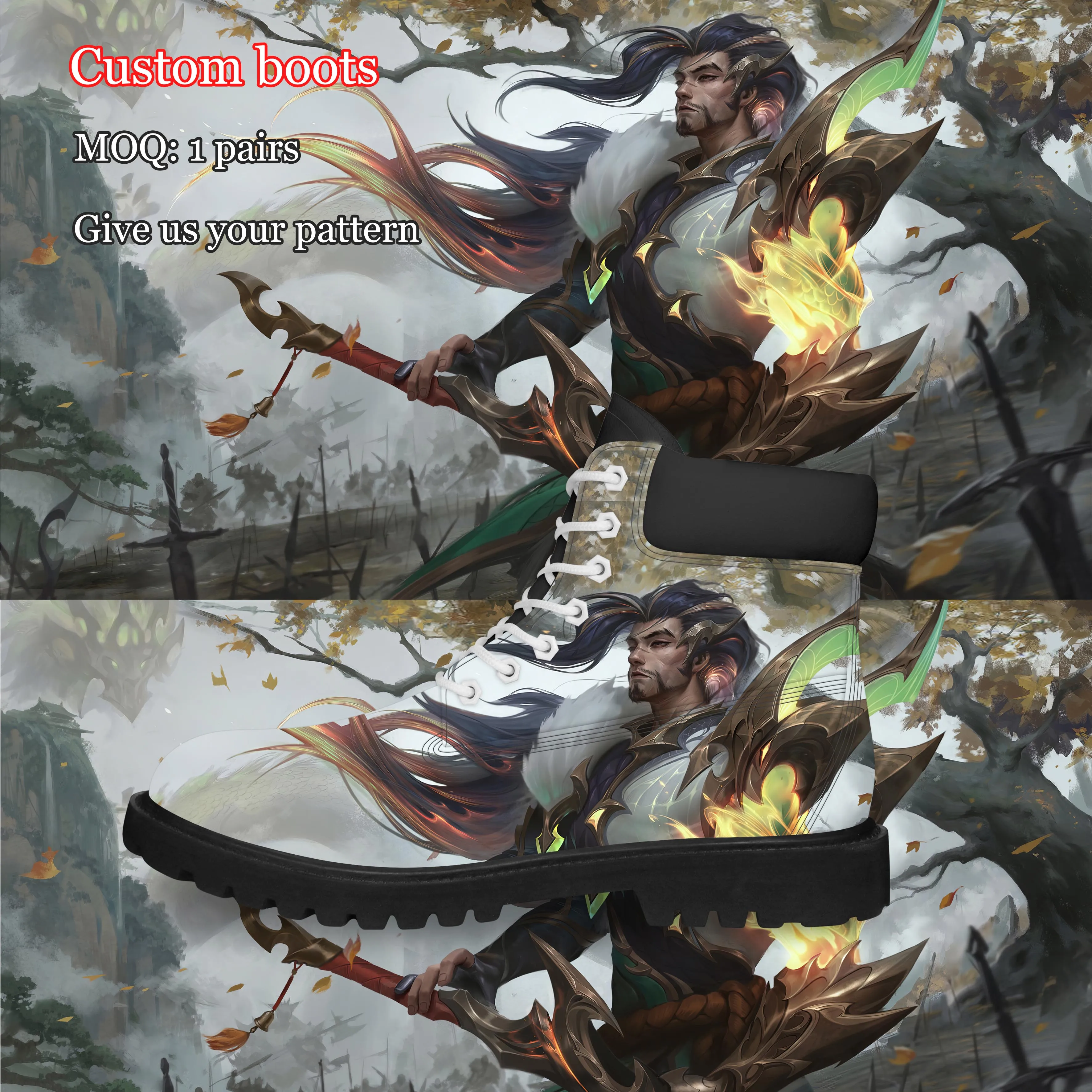 Custom made New leather martin boots men casual boots custom boot men