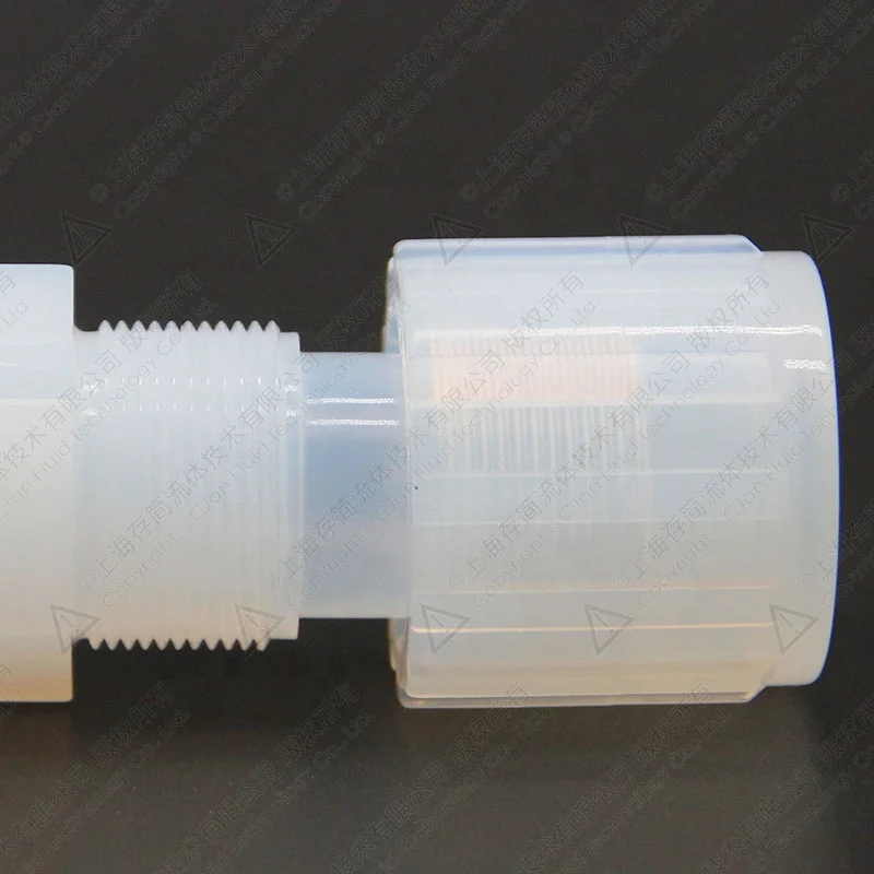 PFA Union Flange Adaptor, PFA/PVDF flare tube fittings for high-purity semiconductor industry