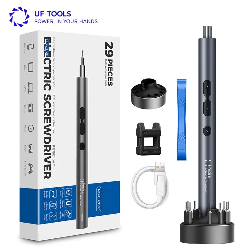 DIY 29 pcs Mini Electric sScrewdriver Iphone Repair Tool Kit Set Precision Screw Drivers Rechargeable Battery Screw Drivers