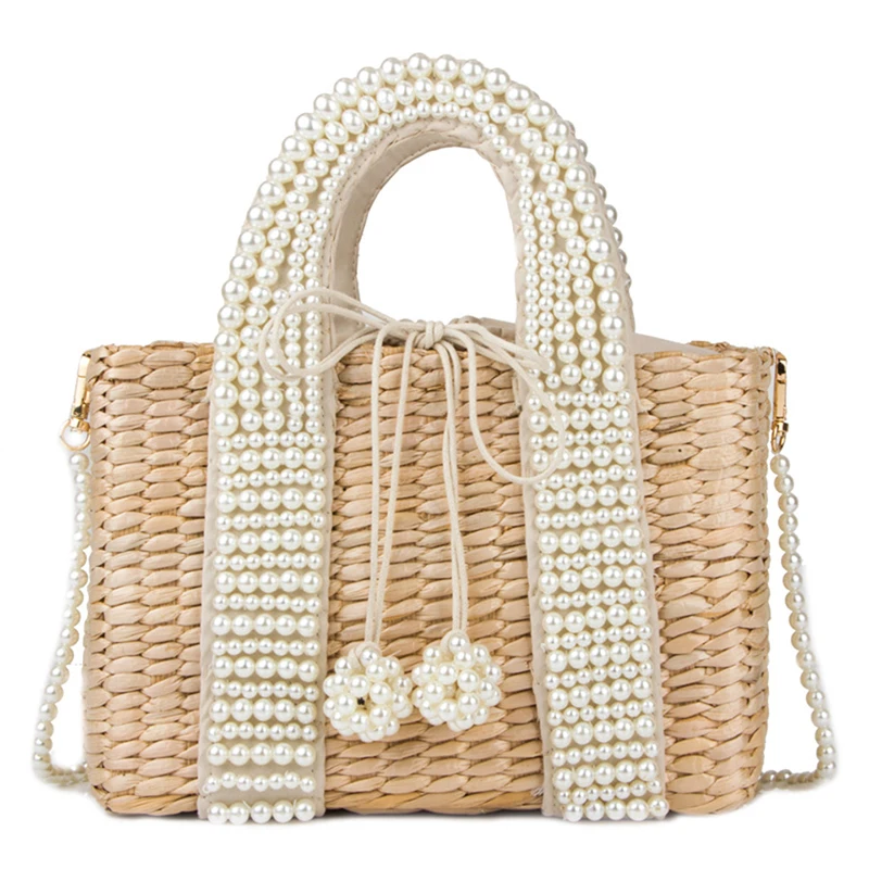 Handcrafted Wholesale Straw and Rattan Handbag Beach Bag Summer Hand Bag