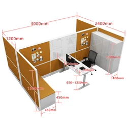 Modern standing electric desk with negotiated sofa set office modular workstation partitions office
