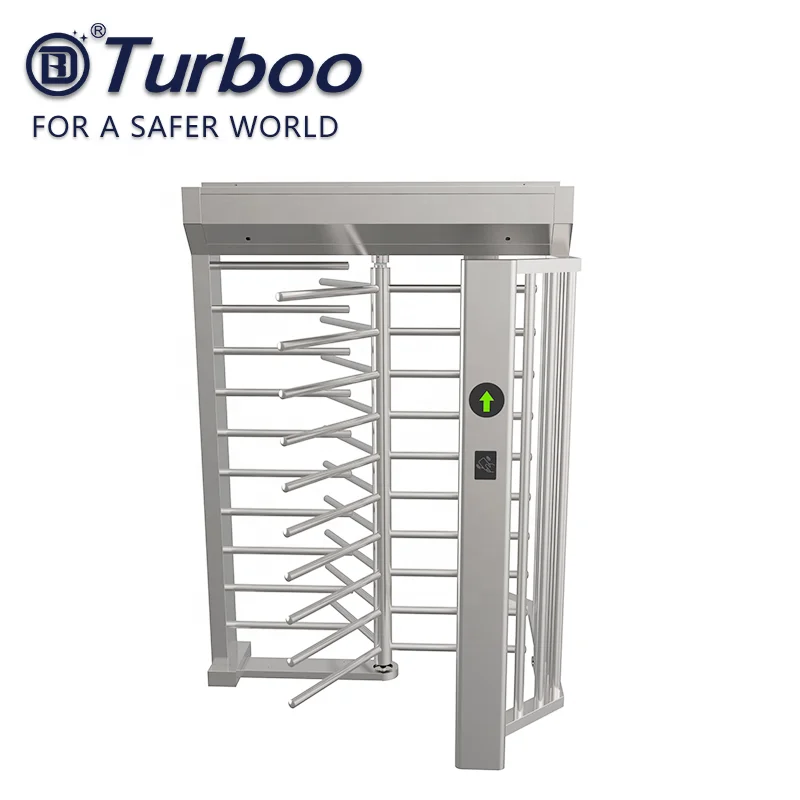 High security full height pedestrian turnstile barrier gate for prison and jail