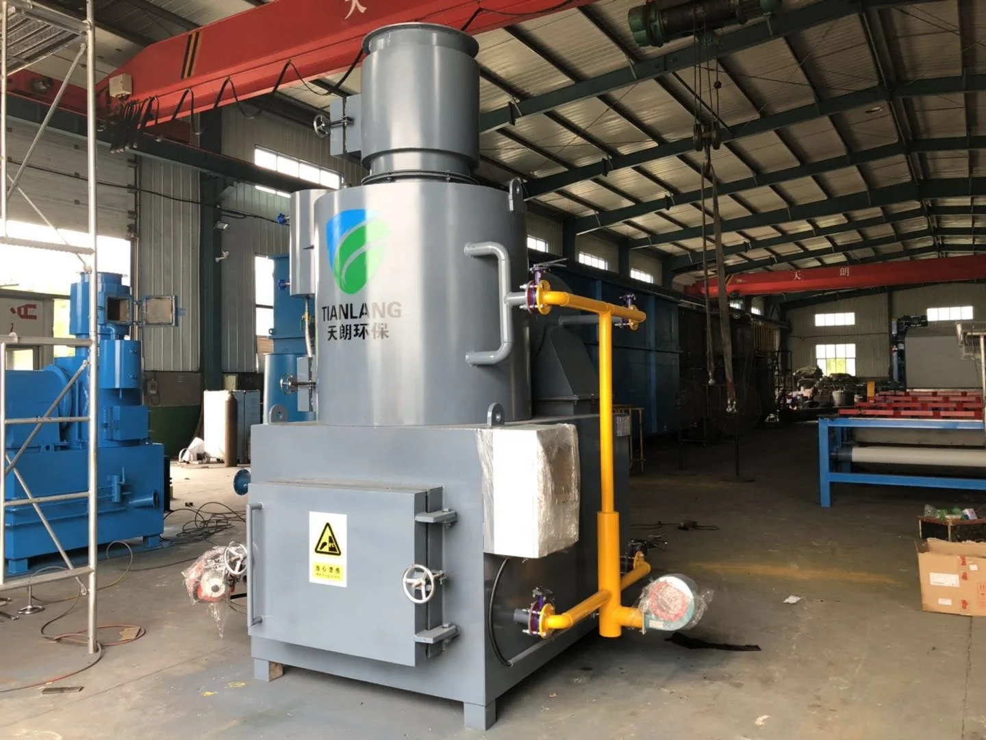 high quality small scale solid waste diesel fired incinerator