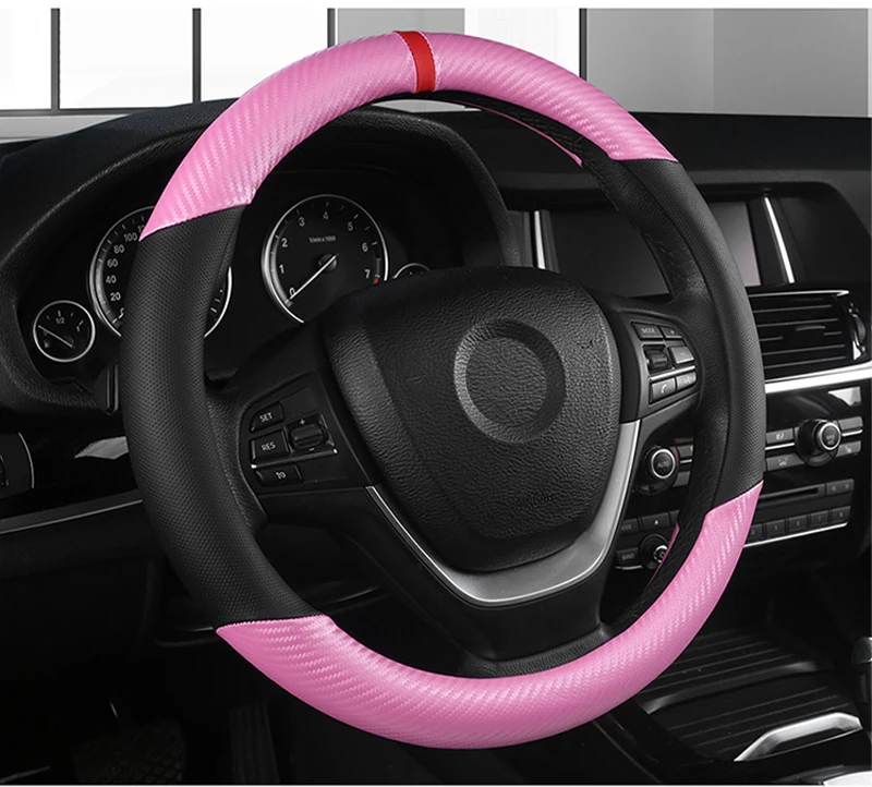 China factory price Universal Steering Wheel Covers Carbon Fiber 15 Inch Auto Car Steering Wheel Cover