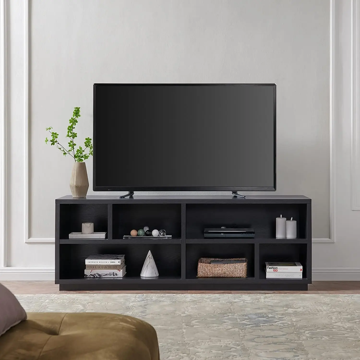 Fashion dark gray garage & shed tall tw stand media console wood