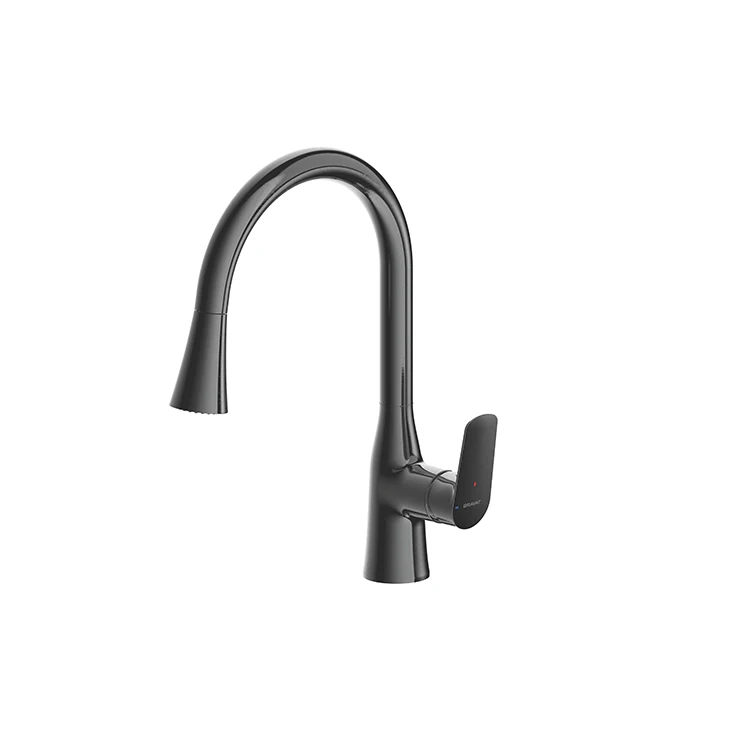 Bravat керамический картридж тянуть вниз выдвижной тянуть вниз одной ручкой смеситель горячей и холодной воды, палубная кухонная раковина кран