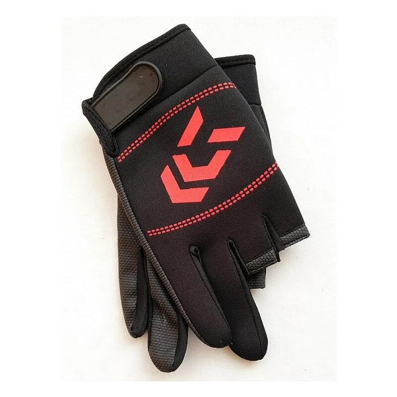  1 Pair Outdoor Fishing Gloves Women Men Protection Anti-slip Three Fingers Half Finger