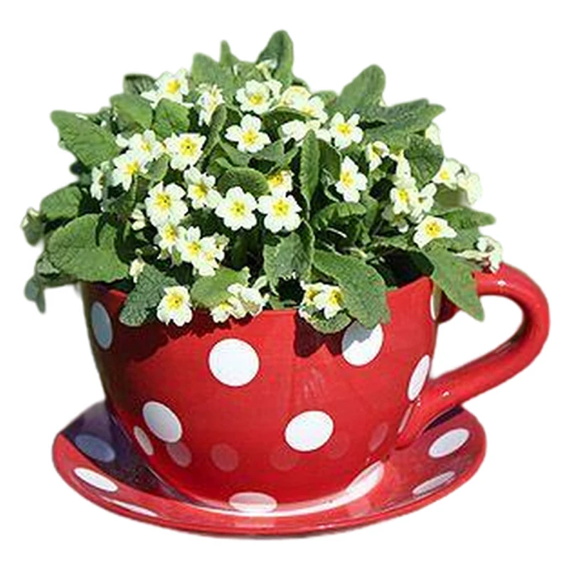 Оригинальный винтажный цементный деревенский примитивный горшок для чайника цветочный оптовая продажа глиняная керамическая кофейная чашка в форме кружки с блюдцем