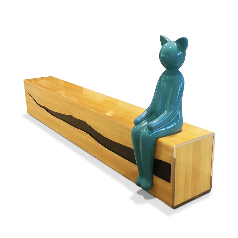 Shopping mall fiberglass  lounge bench  seating chair cartoon decoration bench outdoor furniture for the public