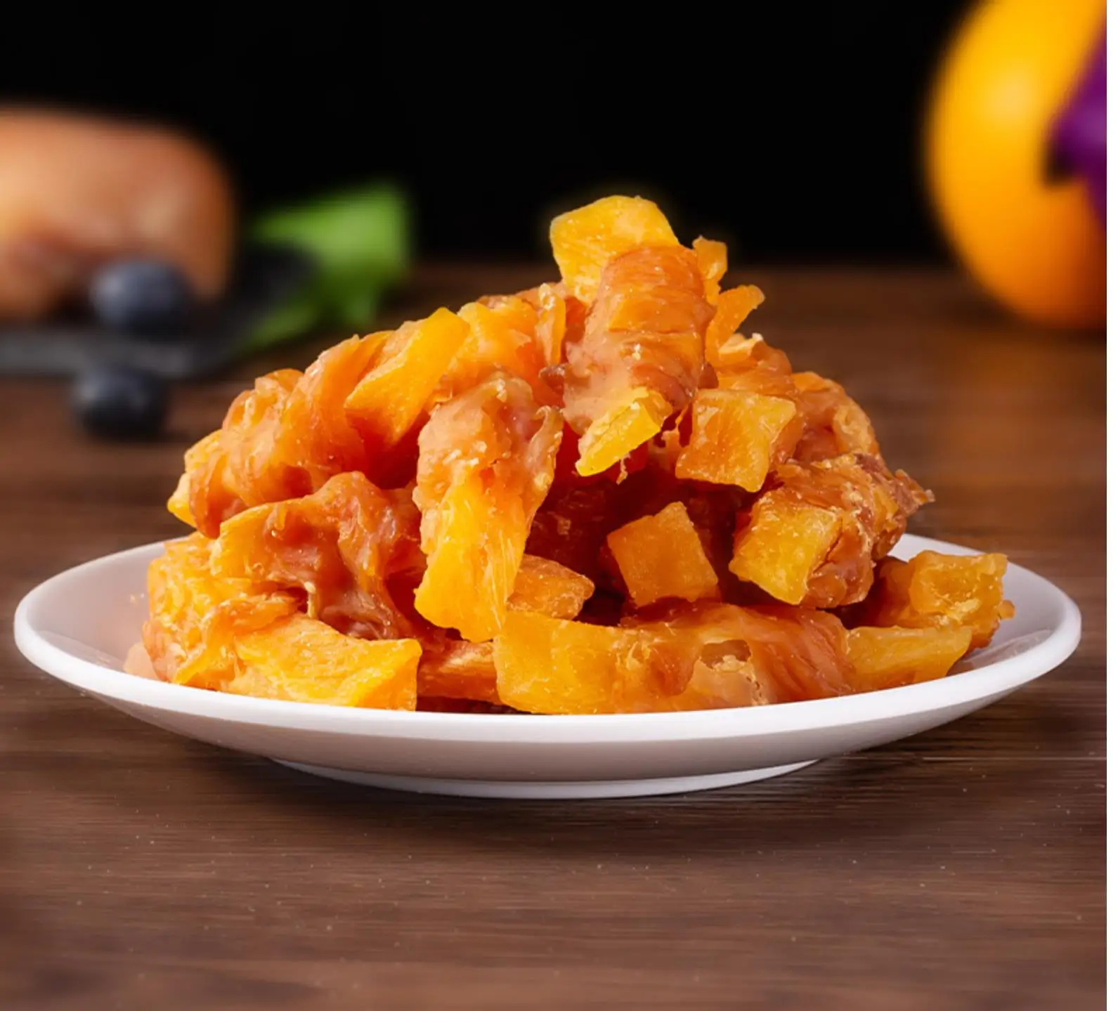 private label dried dry cat food bio real nature premium chicken wrap wrapped sweet potato pet food dog treats snacks