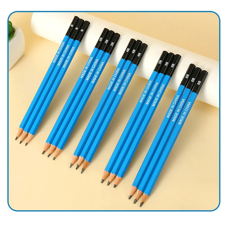 XinyiArt Professional Custom Logo 3H 5H 7H B 2B 4B 5B 6B 8B 10B 12B 14B Drawing Pencil Sketch Pencil For Artist Beginner