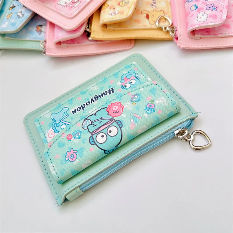 Cartoon Anime Sanrio Kitty Kuromi Multifunctional Card Holder Coin Purse Kawaii Cinnamoroll Student Wallet As A Gift