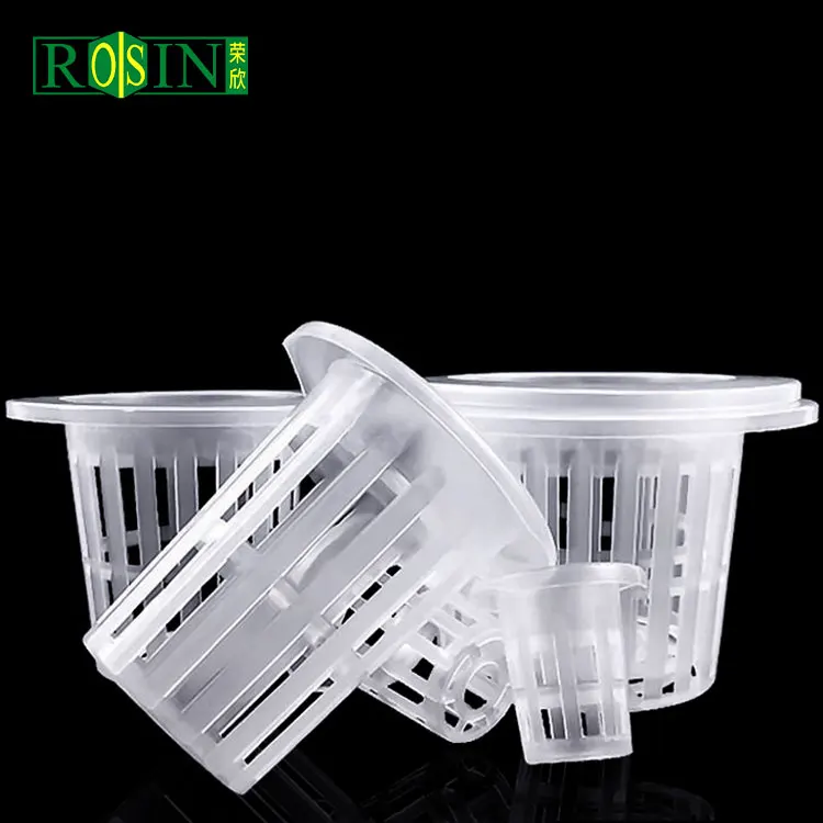 Greenhouse Plastic clear Mesh Pot Vegetables Grow Basket Hydroponics System Net Cup Net Pot