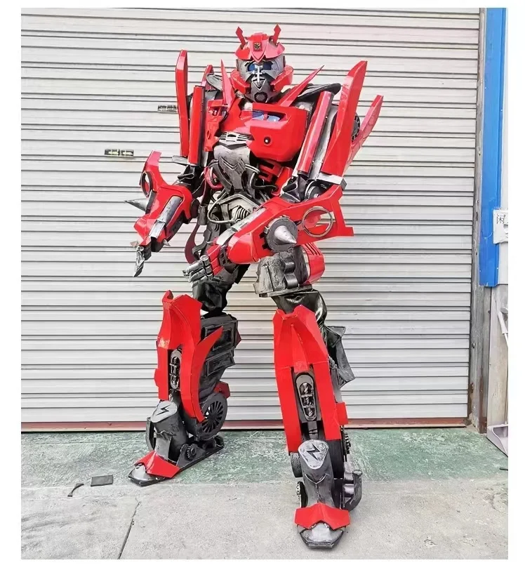 Factory direct sales 2.7m transformer costume bumblebee adult wearable LED Transformers robot costume
