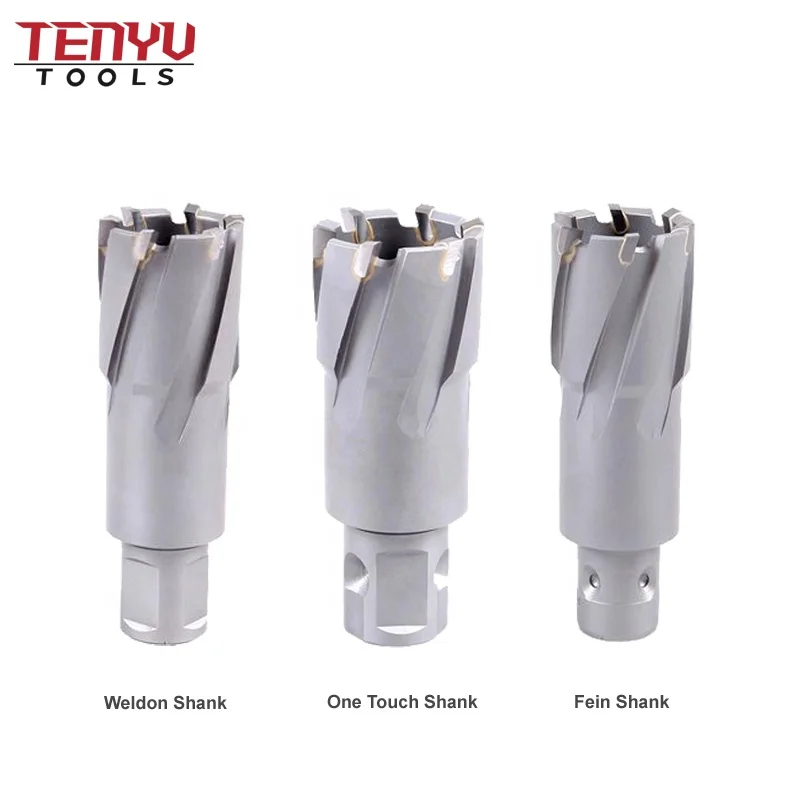 Titanium Coated Hss Annular Broach Cutter Core Slugger Drill Bits with Weldon Shank for Metal Cutting