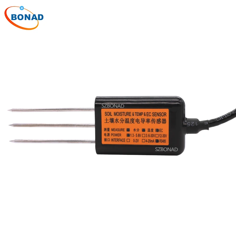 RS485 soil water electric conductivity / EC 3 in 1 sensor