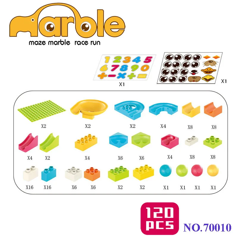 
120 PCS Educational Plastic Construction Set Marble Race Run 
