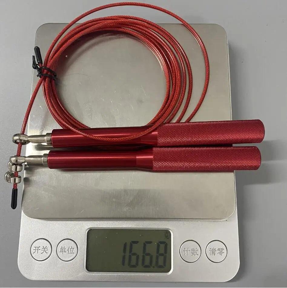 Blue 9.2 Feet Ball Bearing Home Indoor Kids Adults Colorful Adjustable Metal Skipping Rope Long Handle Speed Jump Ro