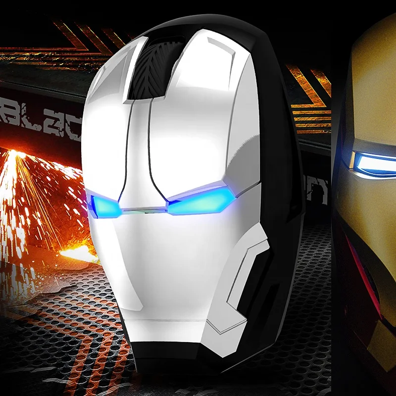  Горячая Распродажа мышь Iron Man настраиваемая кнопка мыши бесшумный клик DPI регулируемая Беспроводная игровая для компьютера