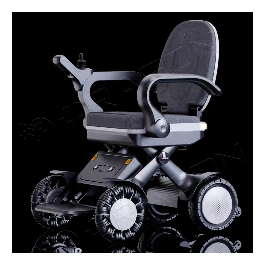 Intelligent Automatic Folding Electric Wheelchair Aluminium Alloy Frame Folding 4 Wheel Electric Mobility Scooter