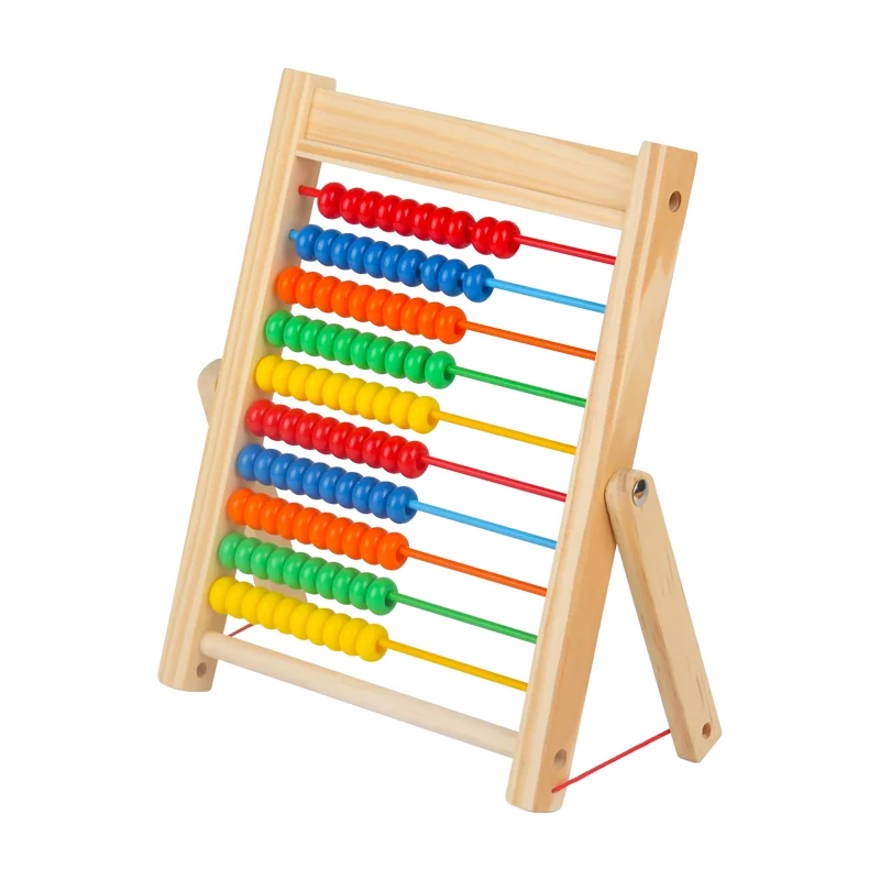 Factory wholesale Preschool Learning Calculation Frame With Wooden Abacus Counting Beads And Math Skill Development