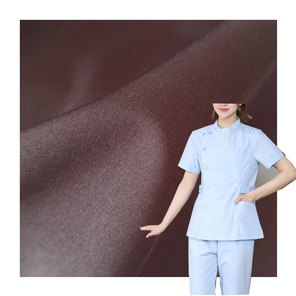 High quality polyester viscose spandex 4 way stretch polyester spandex fabric for scrubs