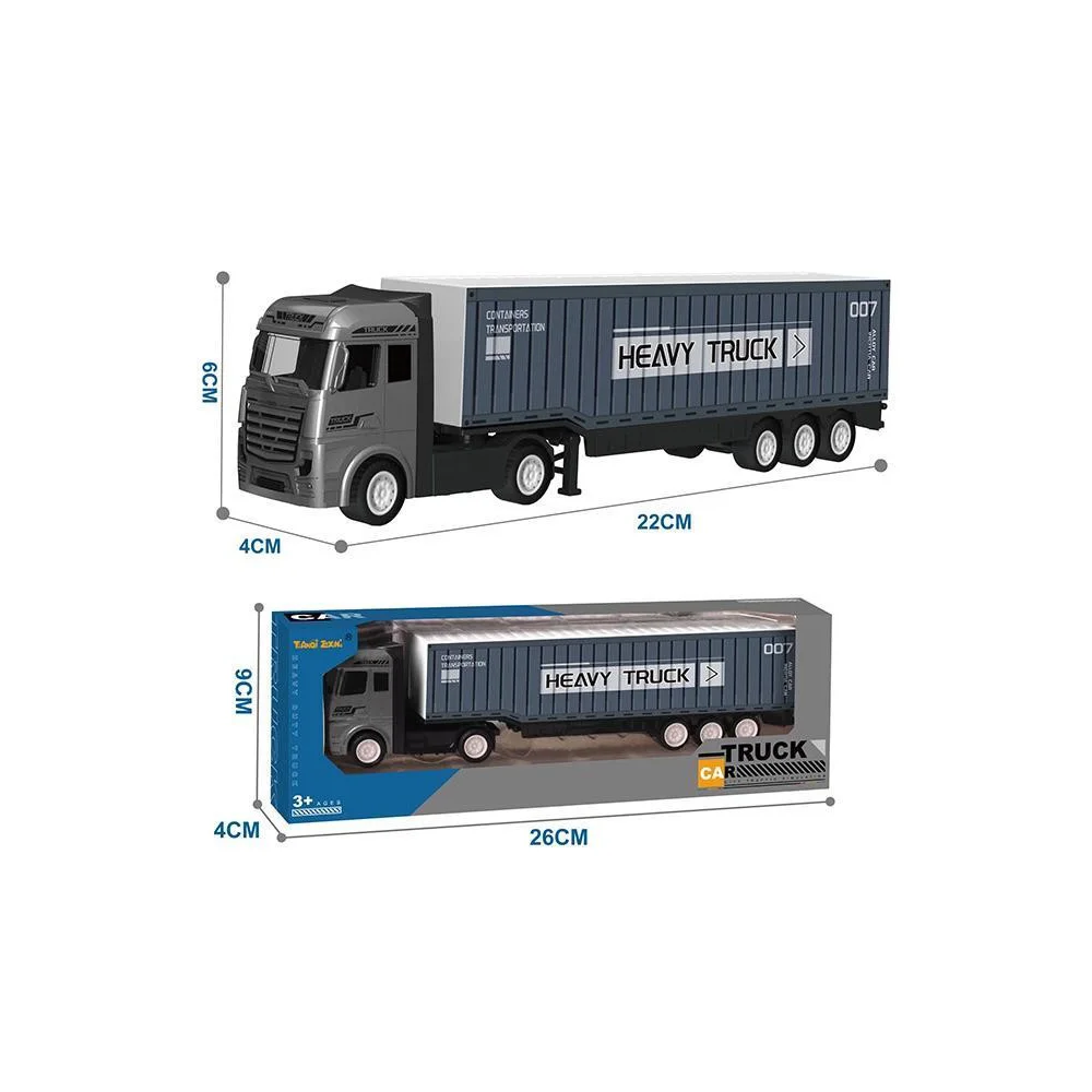 Diecast Truck And Trailer Alloy Car Toy Metal Truck Model