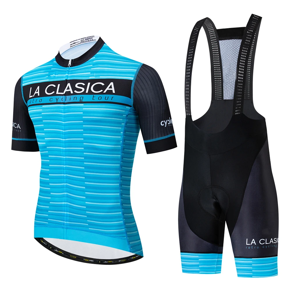 Custom Logo Design Bike Jersey Men Cycling Wear Bib Set