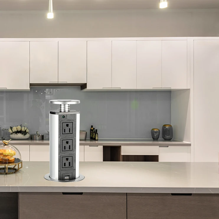 factory direct sale Pop socket tripod in kitchen, alloy stretched vertical UL  power socket