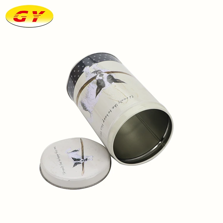 Food grade metal cookie packaging with cute dog figure