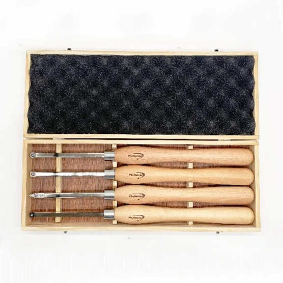 Set of 4pcs replaceable carbide tipped wood lathe turning tools