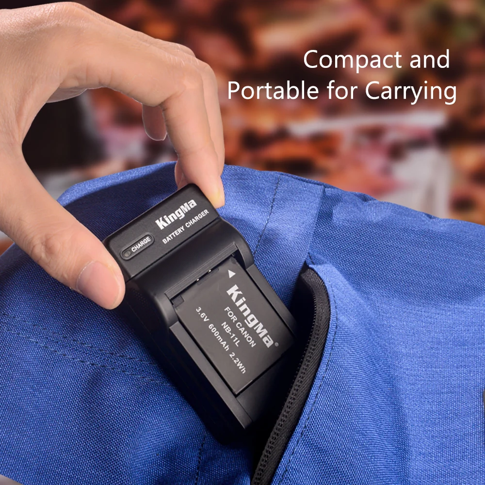 KingMa NB-11LH 600mAh battery and single Fast Charger for Canon IXUS 180/240/245/265/175 Camera