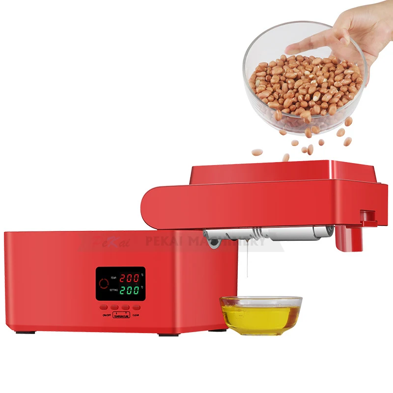 RG-108 Household Intelligent Multi-functional Oil Press Machine Sunflower Oil Linseed Oil Extractor for Cold/Hot Squeeze