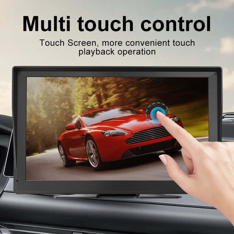 9 inch 7-Inch Sunshade IPS Touch Screen Stereo MP5 Player Portable Wireless Android Auto and Carplay Support for Desktop