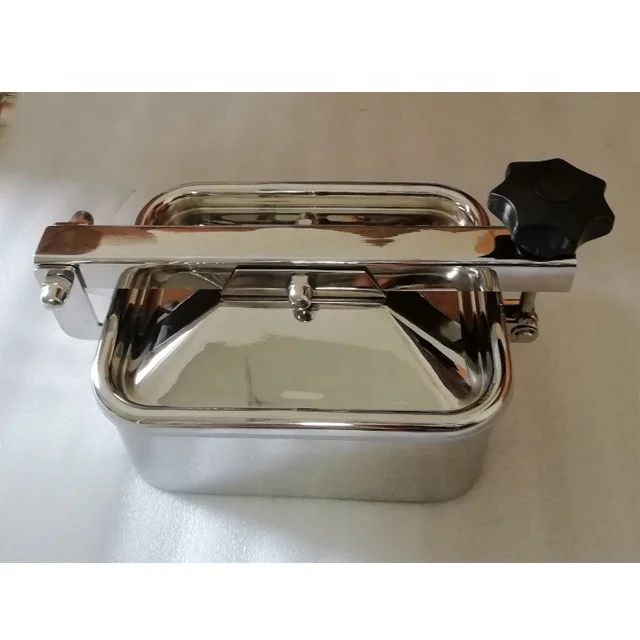 sanitary stainless steel square type manhole cover without pressure