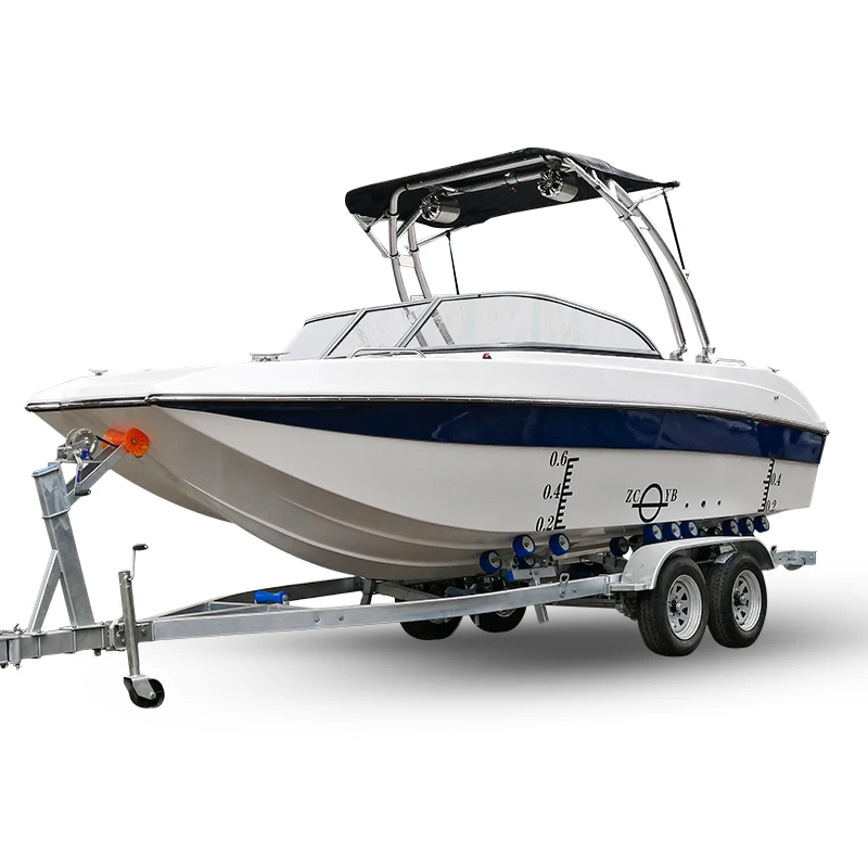 5.8m sport yacht entertainment boat for 8 passenger with outboard motors 4 stroke