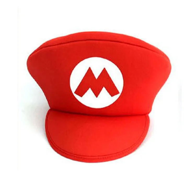 Halloween Cosplay Party Costume Hat Super Maro Brothers Mario Cheap Super Maro  Hat With Beard