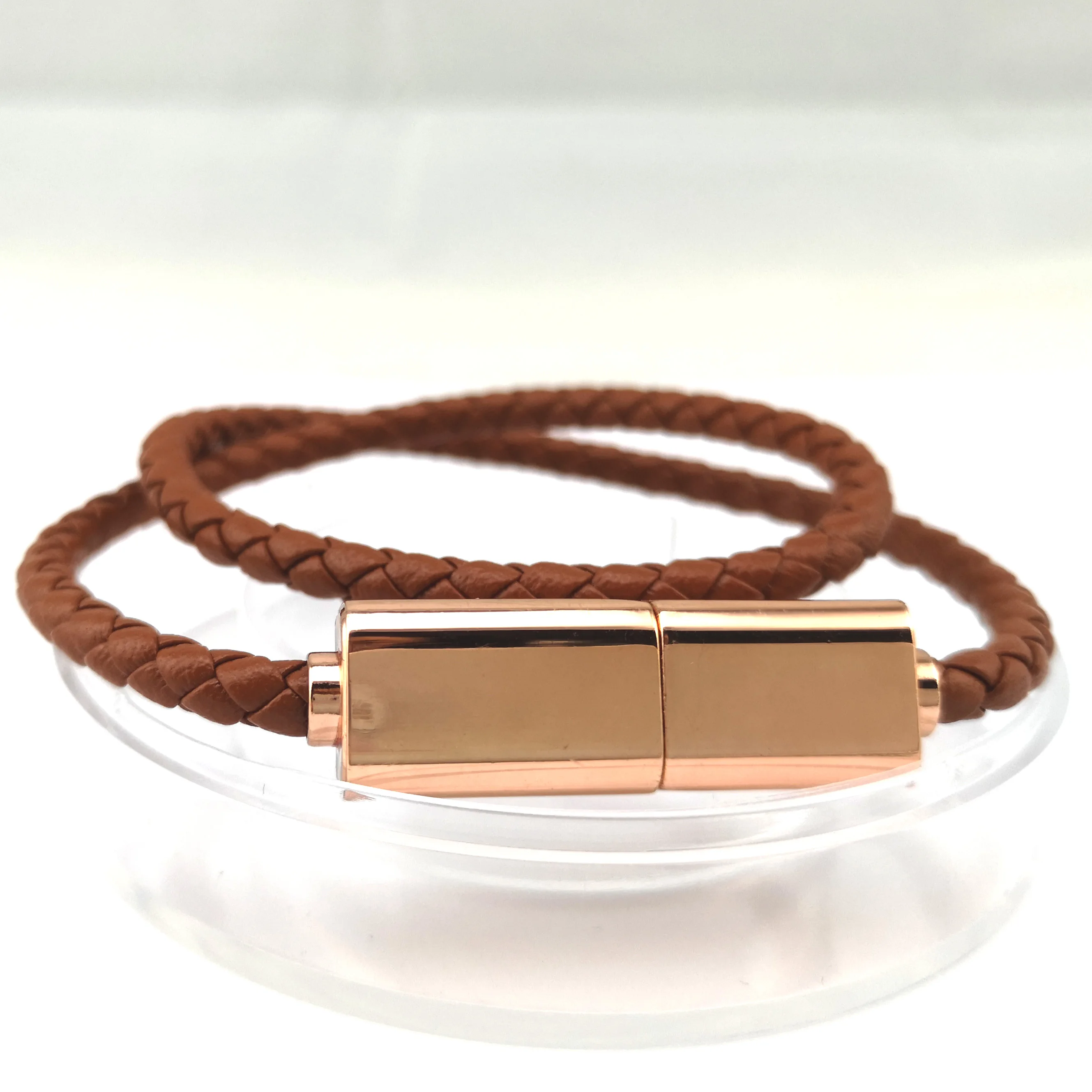 New Arrival Leather Braided Bracelet USB Cable Magnetic Cable For Samsung