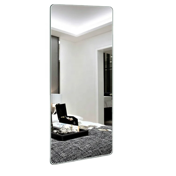 Modern Simple style space-saving wall mounted frameless full length dressing mirror