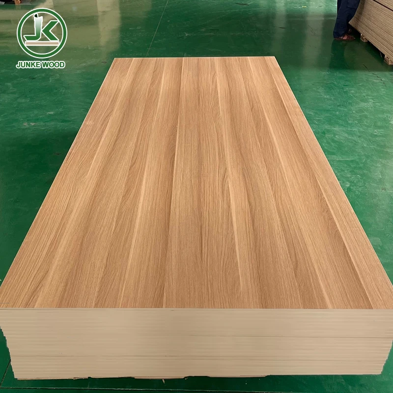 Factory Directly Sale 4mm 6mm 10mm 12mm 18mm teak color wood grain melamine faced mdf board 18mm for wood panels wall decor