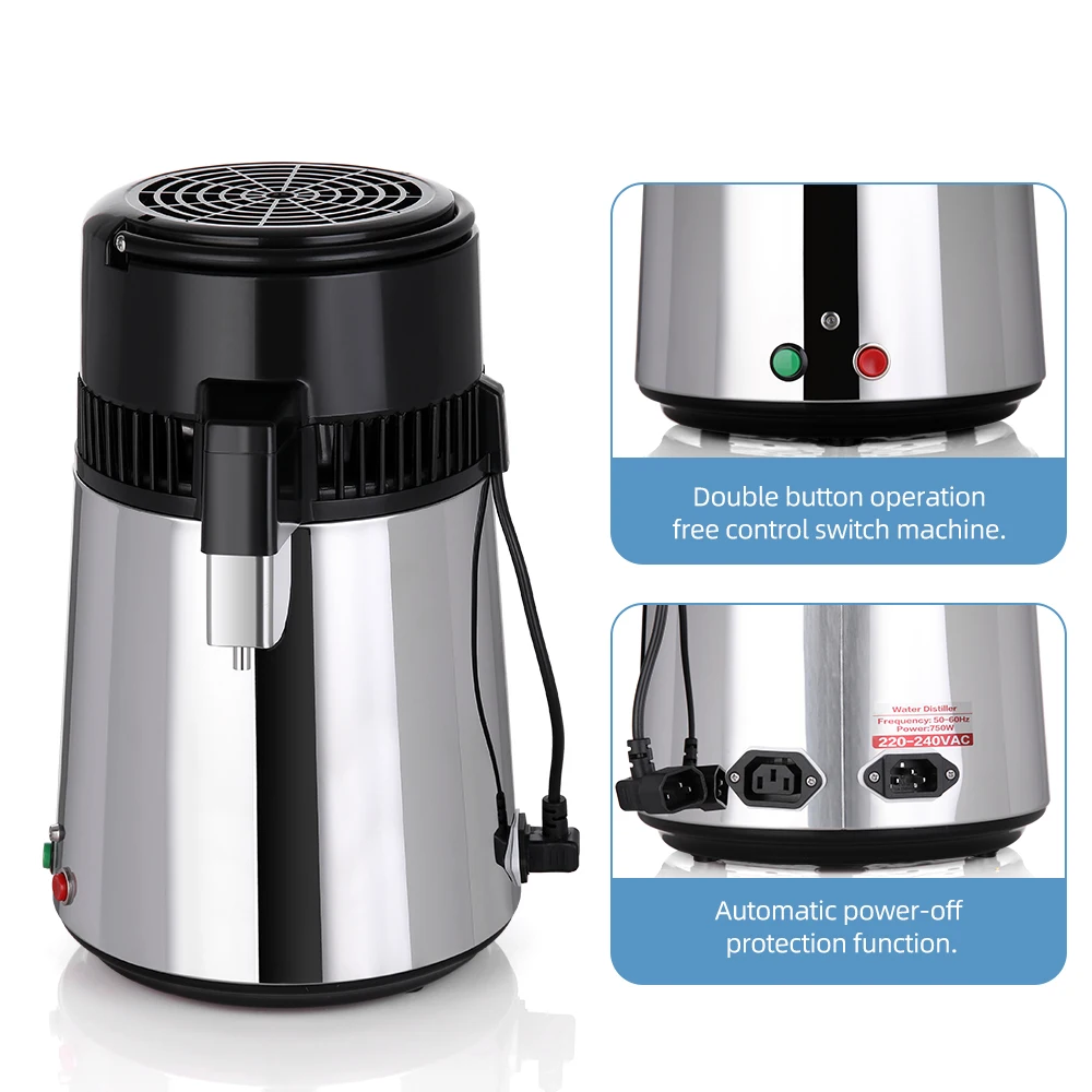 Temperature controlled AZDENT stainless steel water distiller distilled water machine
