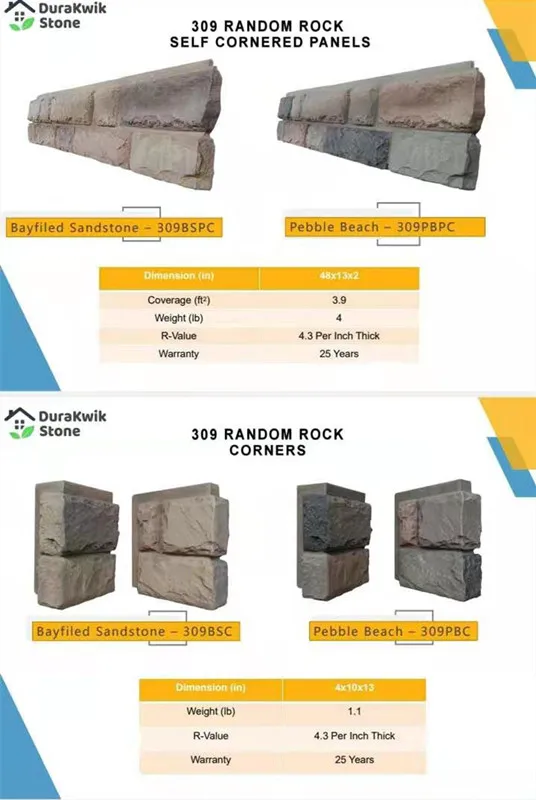 PU Polyurethane Slate-Stone lightweight easy Install faux culture artificial stone