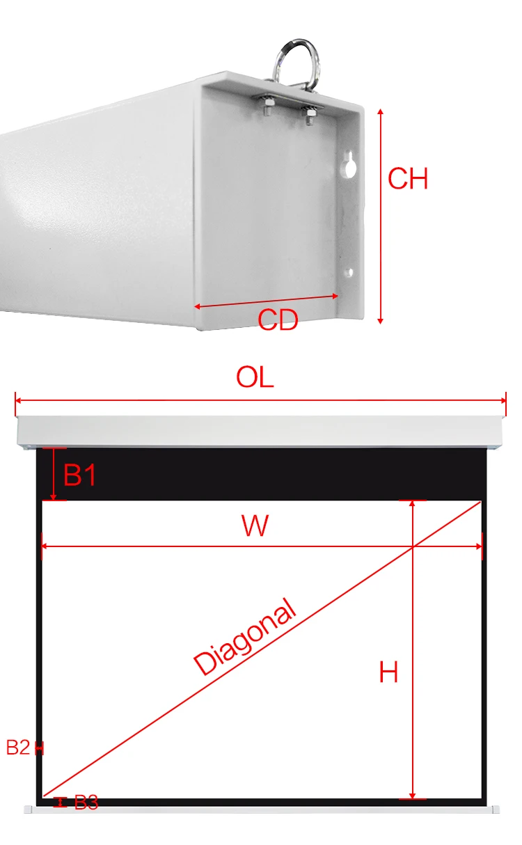 150 inch motorized projector screen 12v trigger projector silver screen with IR RF remote control projection screen
