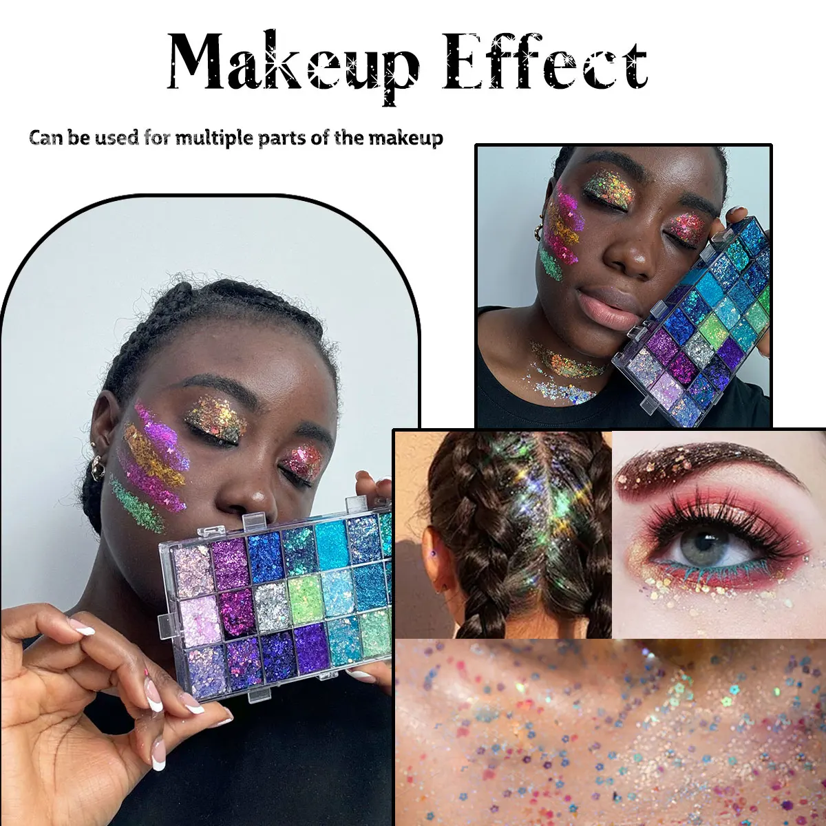 High Pigment Long Lasting Waterproof Glitter Eyeshadow Single Cruelty Free Vegan Private Label Shimmer Eyeshadow