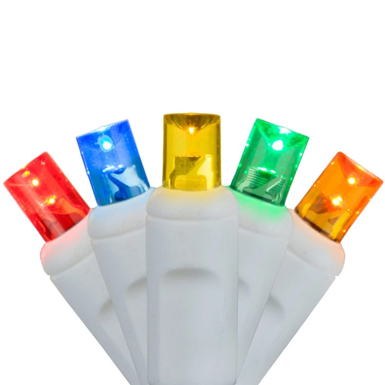 Долговечные разноцветные светодиодные огни 5 мм энергосберегающие набор из 100 светодиодов белый провод