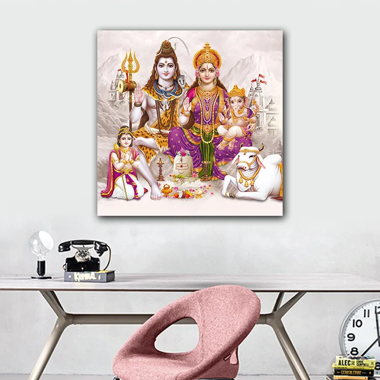 Оптовая продажа Индийский Бог храм слон религия Картина на холсте настенные картины украшение для