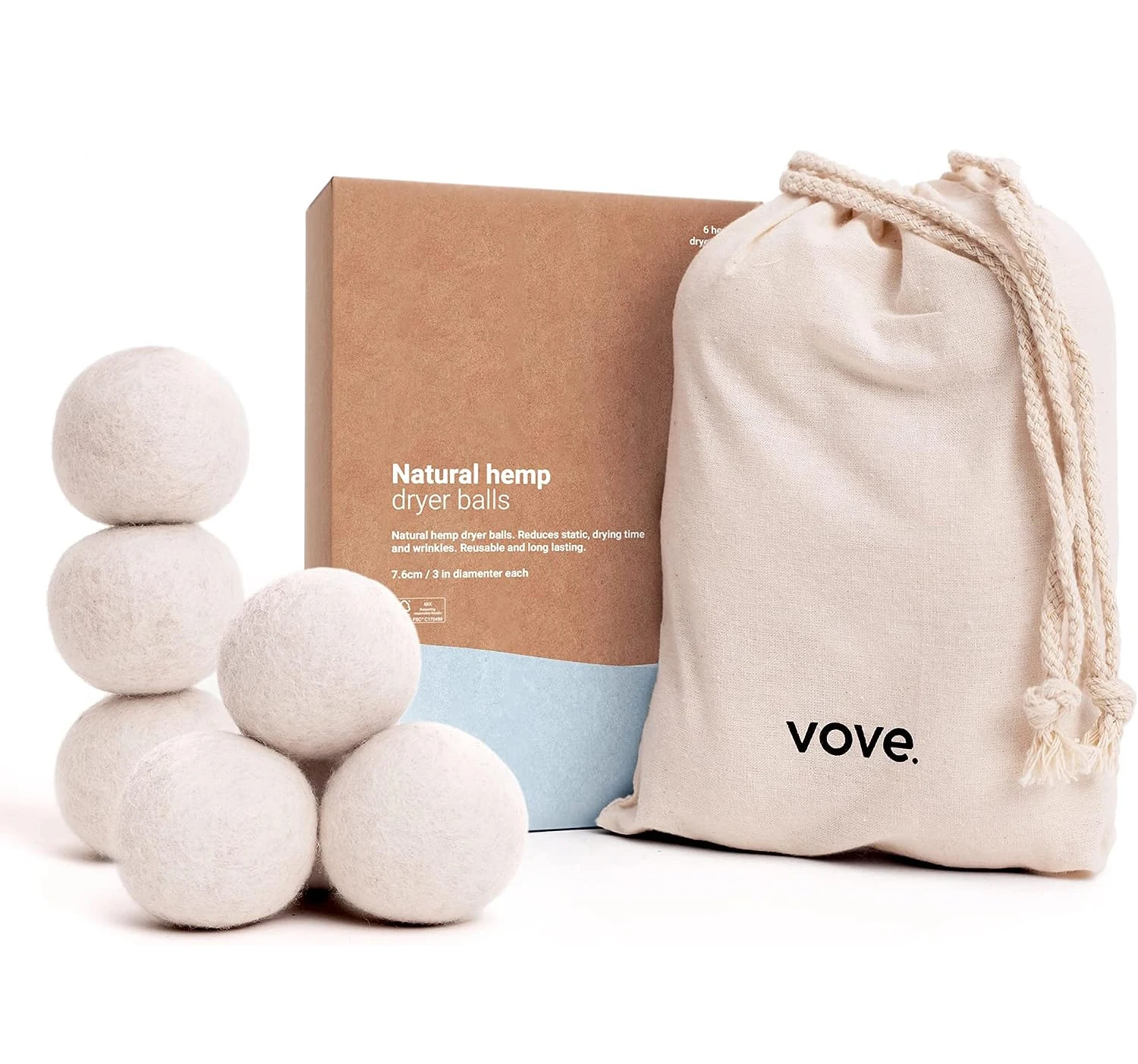Best Selling Products 2025 New Trending in USA private label Organic Wool Dryer Balls for Laundry Washing Machine