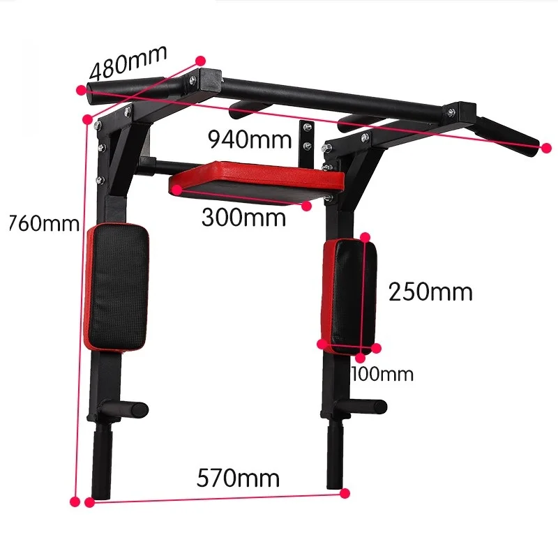 Multifunction Pull Up Bar Power Tower Station Home Gym Use Wall Mounted Parallel Bar Chin Up Dip Station For Body Building
