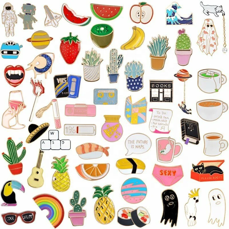 Customised Metal Badge Elegant Christmas Gift Enamel Pins Cartoon Brooches Badge Lapel Pin   Denim jeans enamel pin customs