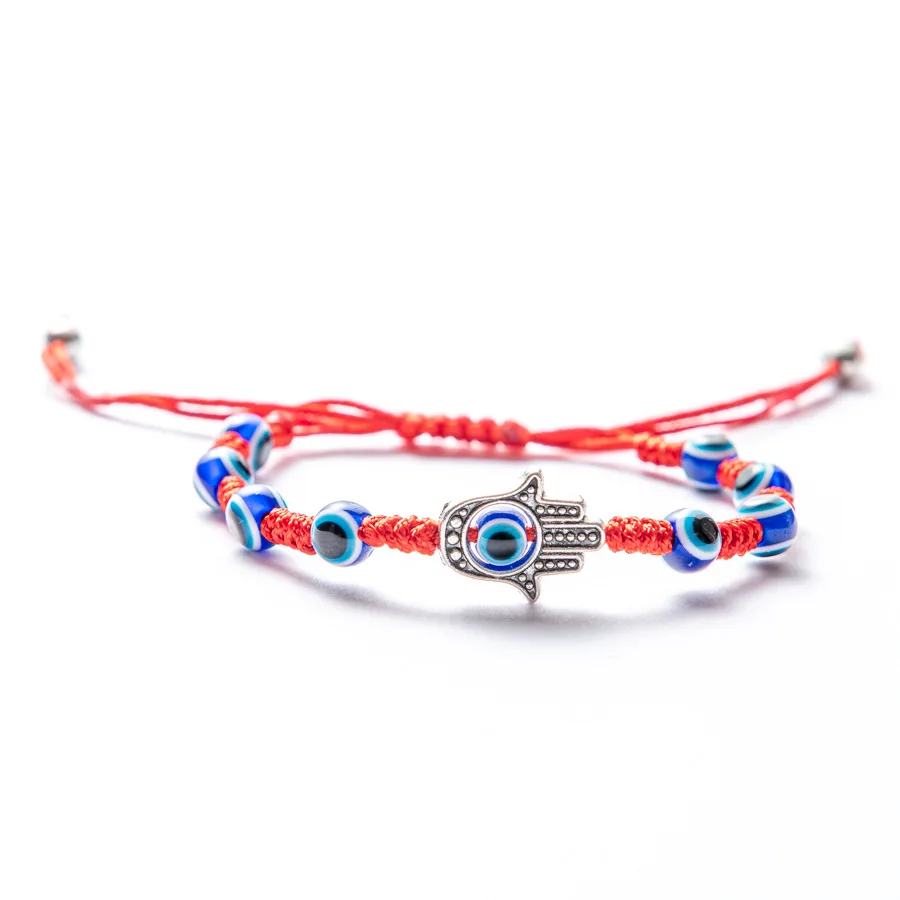 Hamsa Hand Bracelet Jewelry Simple Couple Handmade Lucky Red String Rope Woven D-Evil Eye Bracelet